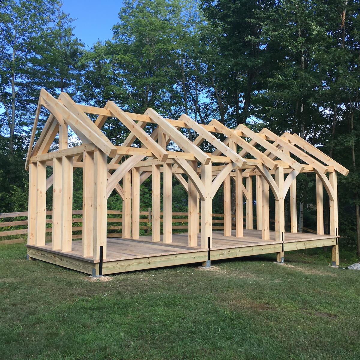 Timber Frame Firewood Shed